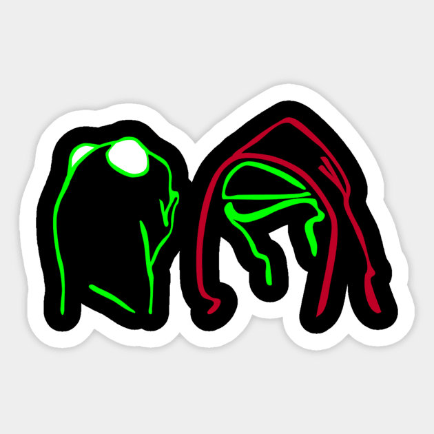 EVIL KERMIT Sticker by Lehjun Shop